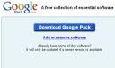 Google Pack homepage