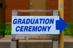 A graduation sign
