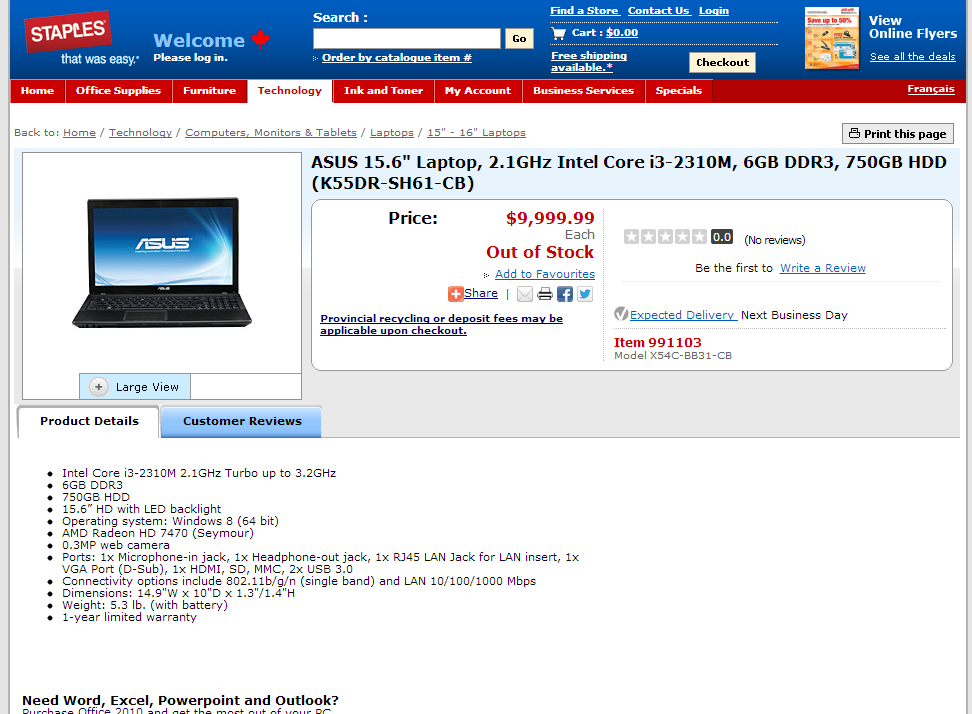 A laptop for 10,000 bucks eh