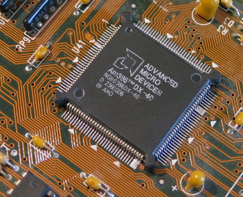 An AMD 386 DX 40 procesor